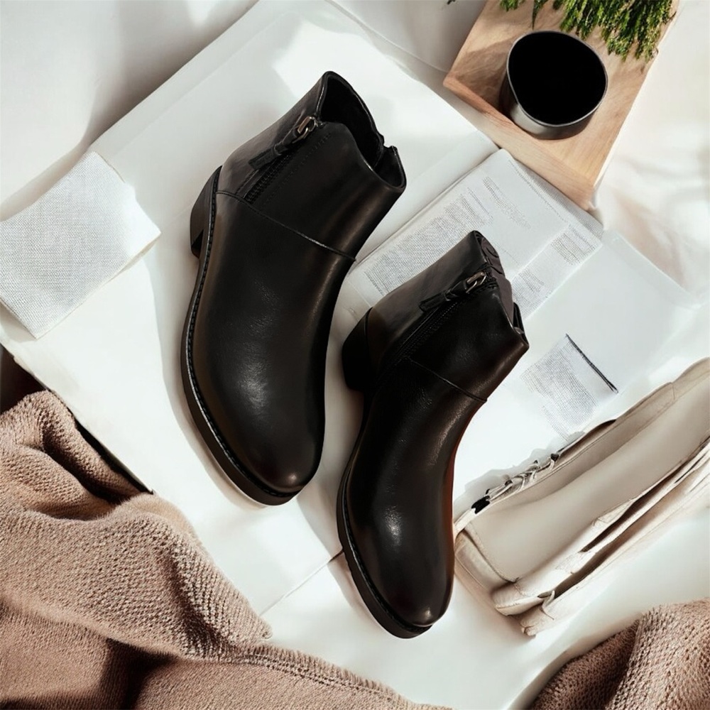 SoftWalk Black Ankle Booties - Picture 3 of 5
